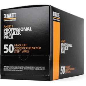 imageCERAKOTE Ceramic Headlight Restoration Kit  Guaranteed To Last As Long As You Own Your Vehicle  Brings Headlights Back to Like New Condition  No Power Tools Required  10 Wipe Kit50x Step 1 Wipes