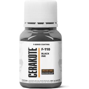 imageCERAKOTE Oven Cure FSeries Bronze 4 oz F108T  Fast Curing PFAS Free Ceramic Technology Combines Performance with Color Part B IncludedF110 Black Ink