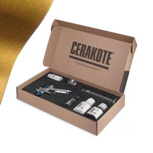 imageCerakote FX Starter Kit Oven Cure  Anthracite FX112 Matte  Metallic Powder additive for CERAKOTE HSeries Clear Ceramic coatings Everything Needed to get StartedGold  Gloss