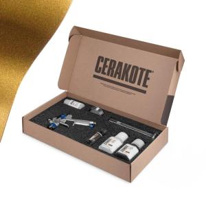 imageCerakote FX Starter Kit Oven Cure  Anthracite FX112 Matte  Metallic Powder additive for CERAKOTE HSeries Clear Ceramic coatings Everything Needed to get StartedGOLD  Matte