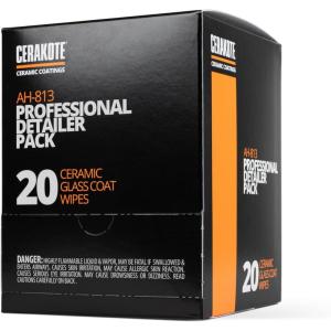 imageCERAKOTE Ceramic Glass Coat Protectant  Hydrophobic Automotive Rain Repellant LongLasting and Durable Ceramic Coating Quick and Easy ApplicationPro Pack  20 Wipes