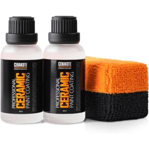 imageCerakote Professional Ceramic Coating for Cars  High Gloss Professional Grade Paint Protection Kit Ultra Hydrophobic UV ampamp Chemical Resistant Easy Application 500 Wash Longevity 2 30ml Bottles2 Bottle Kit